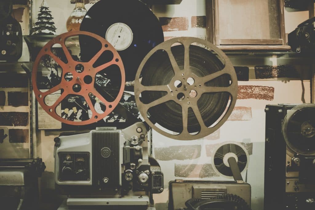 Old film projector. LA workforce development.