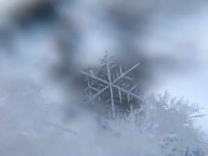 Closeup image of snowflake