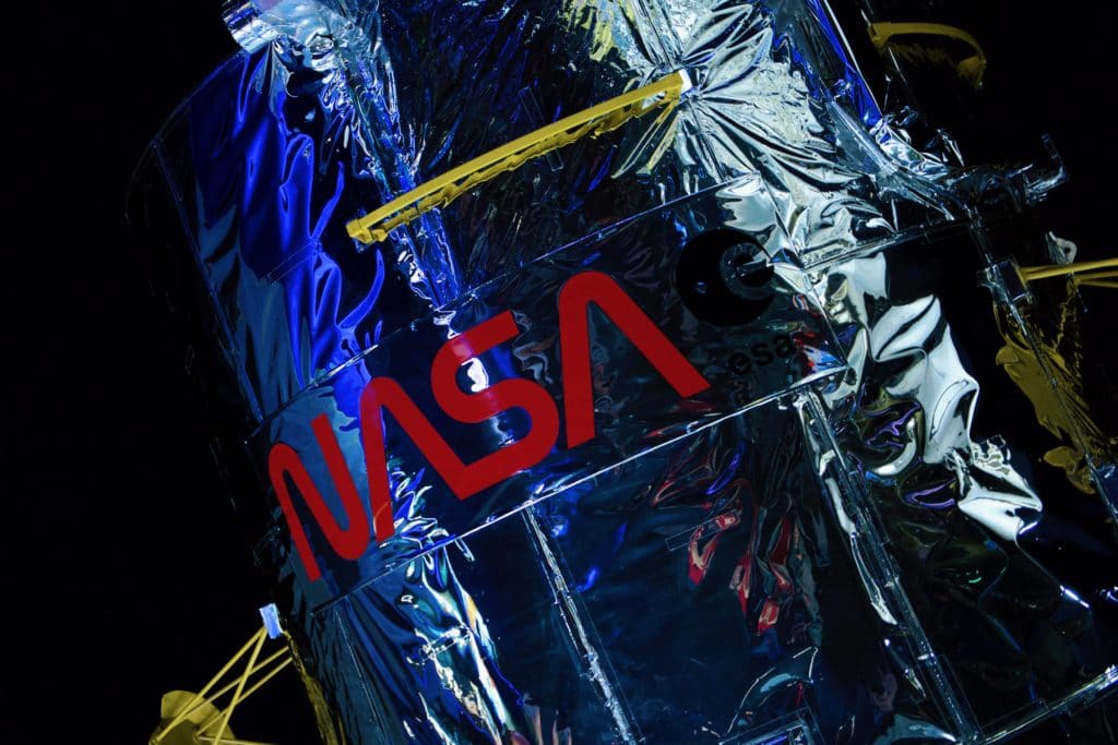 Close up image of NASA spacecraft. National aeronautics.