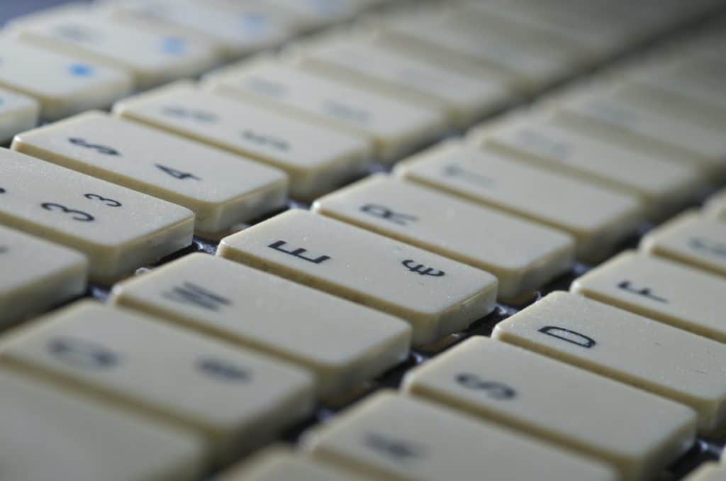 Close up of computer keyboard