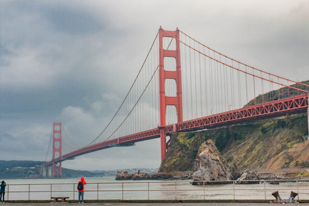 Image of the golden gate bridge in San Francisco. San Francisco arts commission.