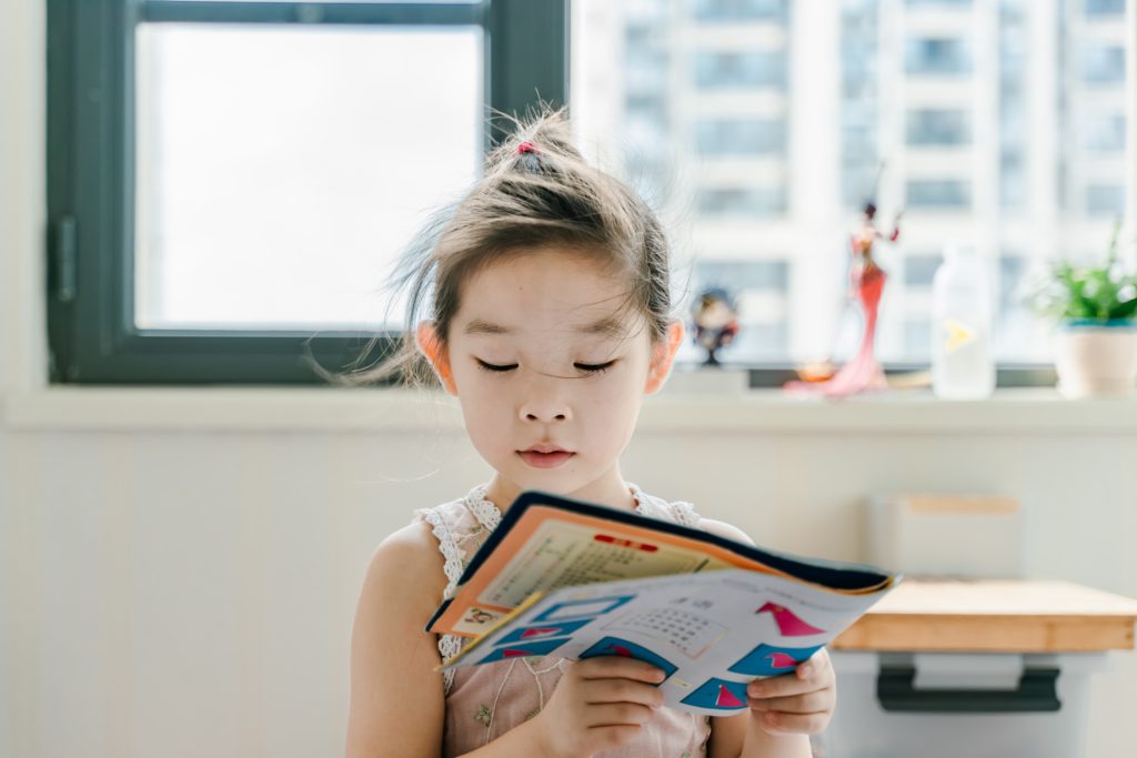 Child reading book. Maximizing Readability